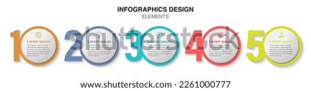 5 components chart make up something. Modern business circle infographics five options banner. Vector layout piece chart workflow. 5 piece diagram number component. Five step up options for web