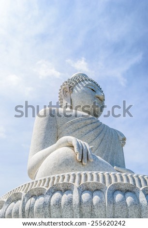 White Big Buddha in Thailand