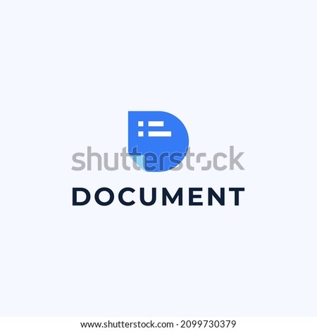 creative concept letter D document logo,