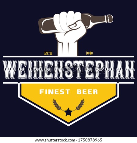 Weihenstephan Finest Beer typography t shirt design eps 