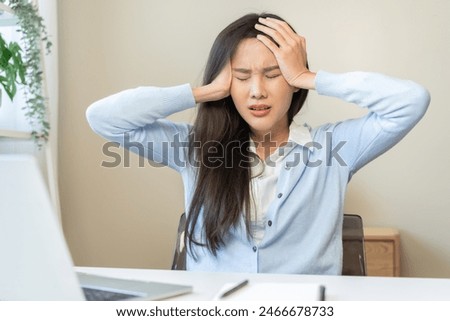 Image, Stock Photo A young woman strokes a Scottish highland cow with super hairstyle. So the cow has the great hairstyle. You can’t see it on the young woman. But it was great.