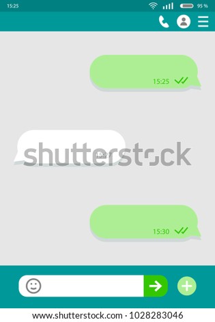 Vector illustration of social network concept,mobile messenger,chating window in flat style.