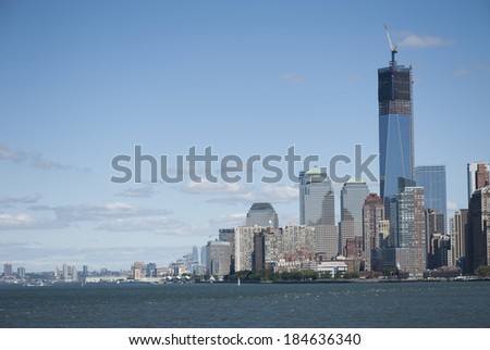Hudson river with Freedom tower