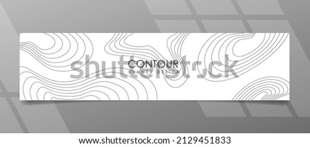Banner design with contour and minimalist concept