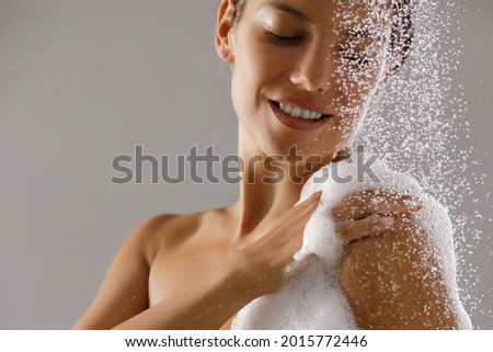 Similar – Image, Stock Photo Woman bathing in the sea