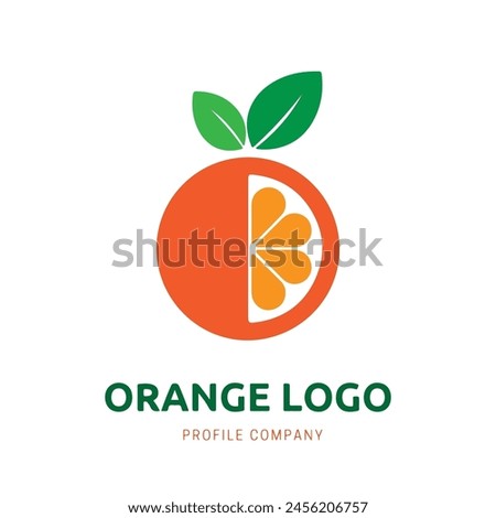 Orange logo design for brand company or identity
