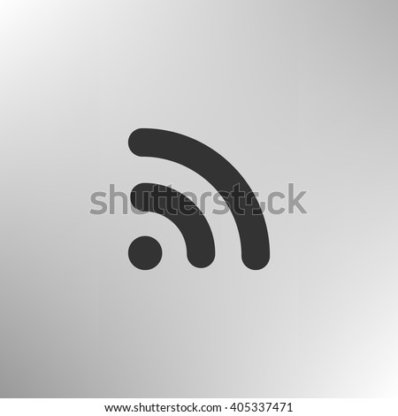 RSS symbol flat style icon. Vector illustration