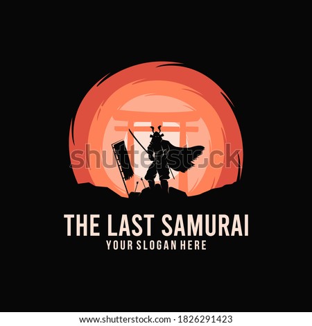 the last samurai vector illustrations logo design template