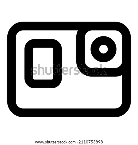 action camera icon with black color