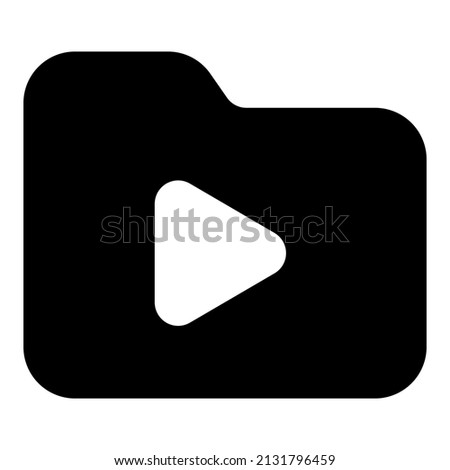 play folder icon with black color