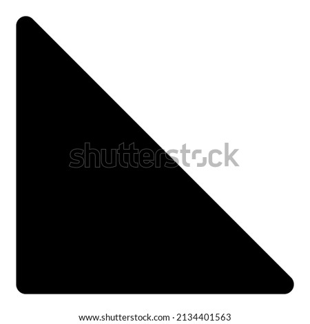 right triangle icon with black color