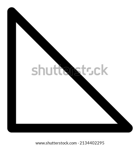 right triangle icon with black color