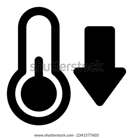 temperature down icon vector illustration asset element