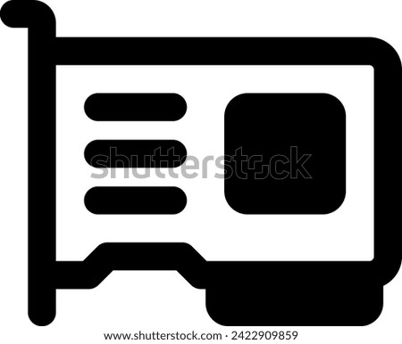 pci card icon vector illustration asset element