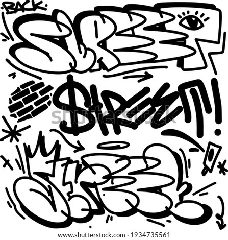 vector type street graffiti style Zdjęcia stock © 