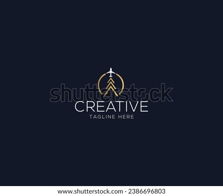 creative luxury travel logo icon design template vector
