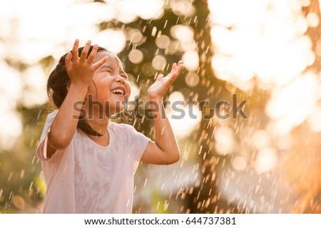 Similar – Image, Stock Photo Little girl having fun in field