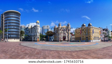 The beautiful city of Recife with its historic buildings, located in the state of Pernambuco - Brazil Foto stock © 