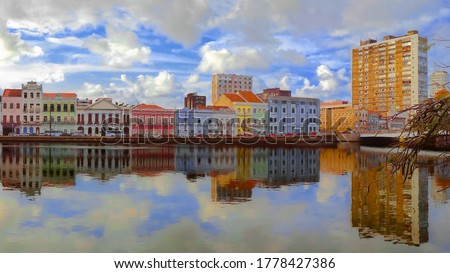 The beautiful city of Recife with its historic buildings, located in the state of Pernambuco - Brazil Imagine de stoc © 