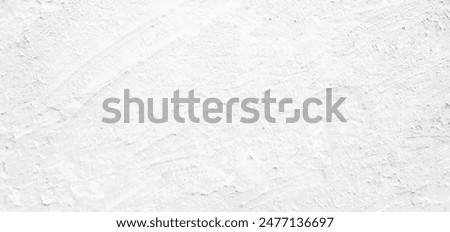 White old concrete wall grunge texture - wide banner format background with copy space for text. Grunge gray texture of chips, cracks, scratches, Soft white grunge.