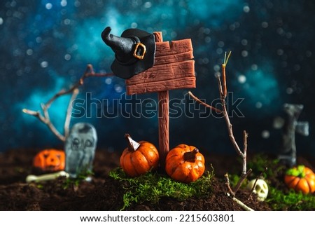 Similar – Image, Stock Photo signpost Cemetery Graves