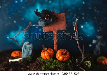 Similar – Image, Stock Photo signpost Cemetery Graves
