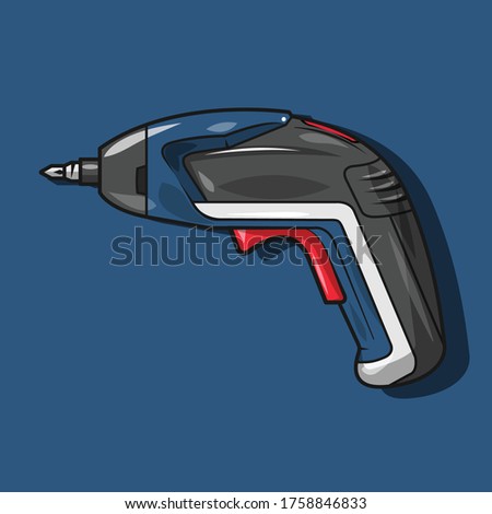 hand drill tools vector illustration