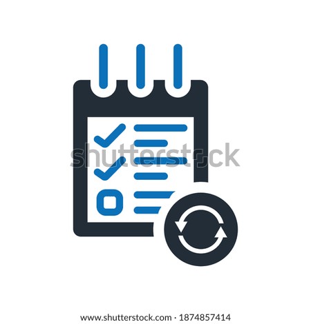 Refresh task icon.list,schedule (vector illustration)