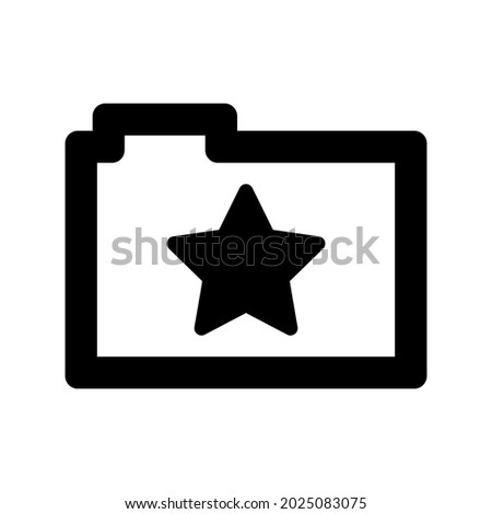 Folder special icon.star,document (vector illustration)