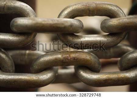 Detail of a steel chain.