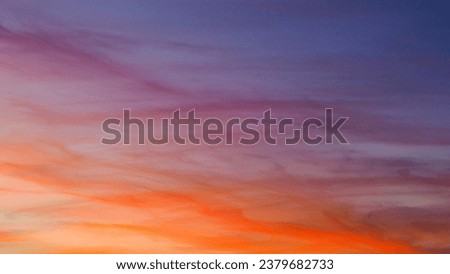 Image, Stock Photo Intense sunset at the coast of Reykjavik, Iceland