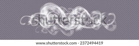 The effect of a fabulous magical winter snowstorm. Christmas snow background. Wind swirl with snowflakes and shimmering effects. Snow storm concept. Vector
