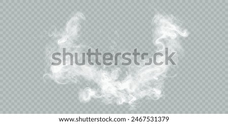 Vector texture Smoke, Steam, Clouds translucent effect for design and illustrations.	
