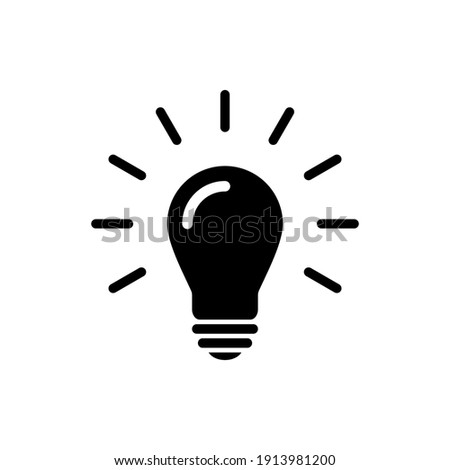 Lightbulb icon, Ideas Creativity, light icon symbol vector illustration.