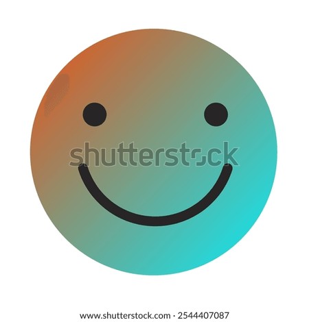 Emoji or Emoticon Gradient Art Vector