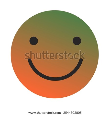 Emoji or Emoticon Gradient Art Vector