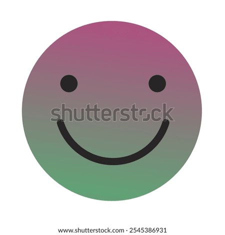 Emoji or Emoticon Gradient Art Vector