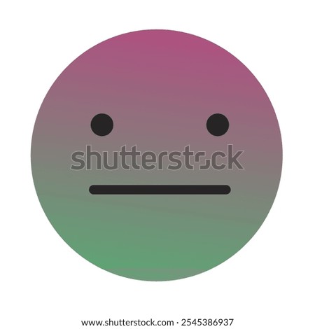 Emoji or Emoticon Gradient Art Vector