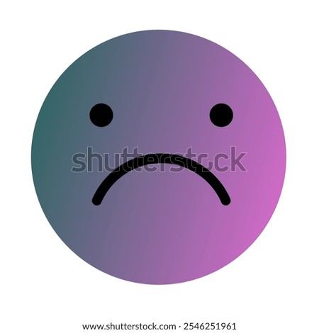 Emoji or Emoticon Gradient Art Vector