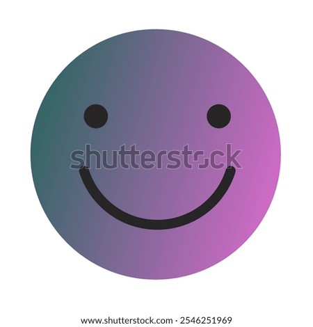 Emoji or Emoticon Gradient Art Vector