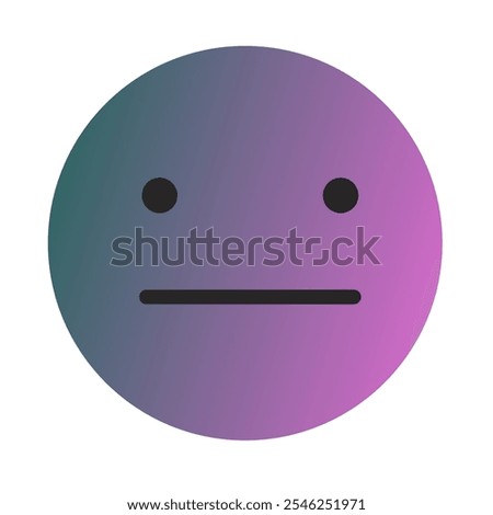 Emoji or Emoticon Gradient Art Vector