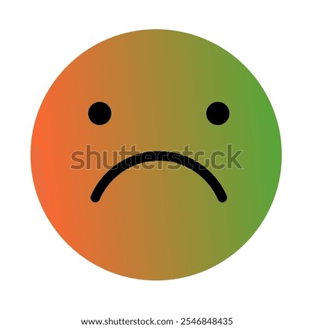 Emoji or Emoticon Gradient Art Vector