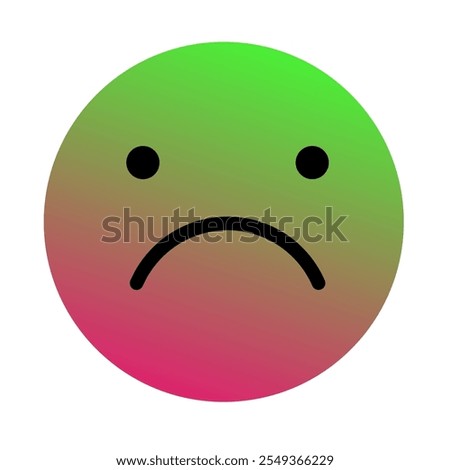 Emoji or Emoticon Gradient Art Vector