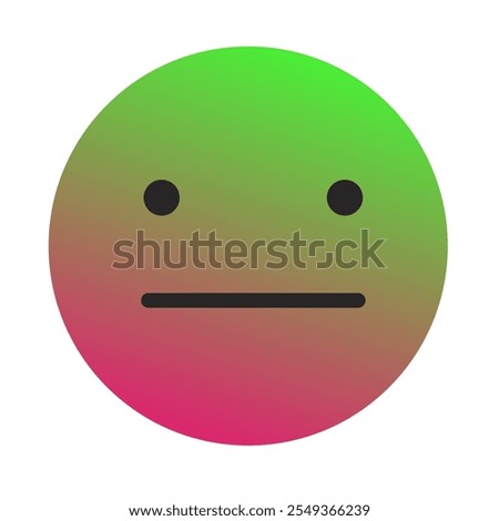 Emoji or Emoticon Gradient Art Vector