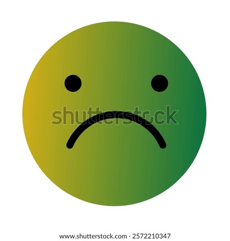 Emoji or Emoticon Gradient Art Vector