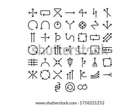 Set of vector arrow icons for websites, applications and printed products
