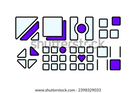 Abstract and utility vector line icons