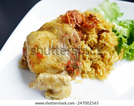 \'Khao Mok Gai\' Thai Chicken Biryani, Halal Chicken and Curry Rice