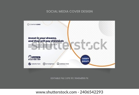 banner cover social media template design. eps file easy to edit. with image replacement