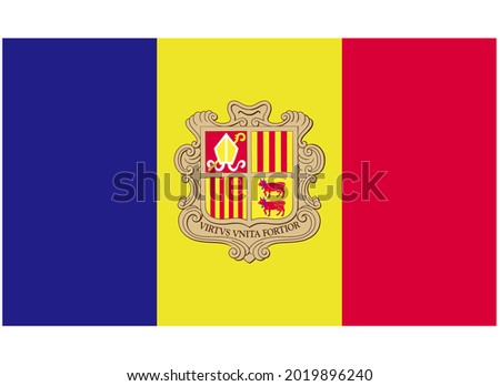 Andorra National Flag Isolated Vector Image